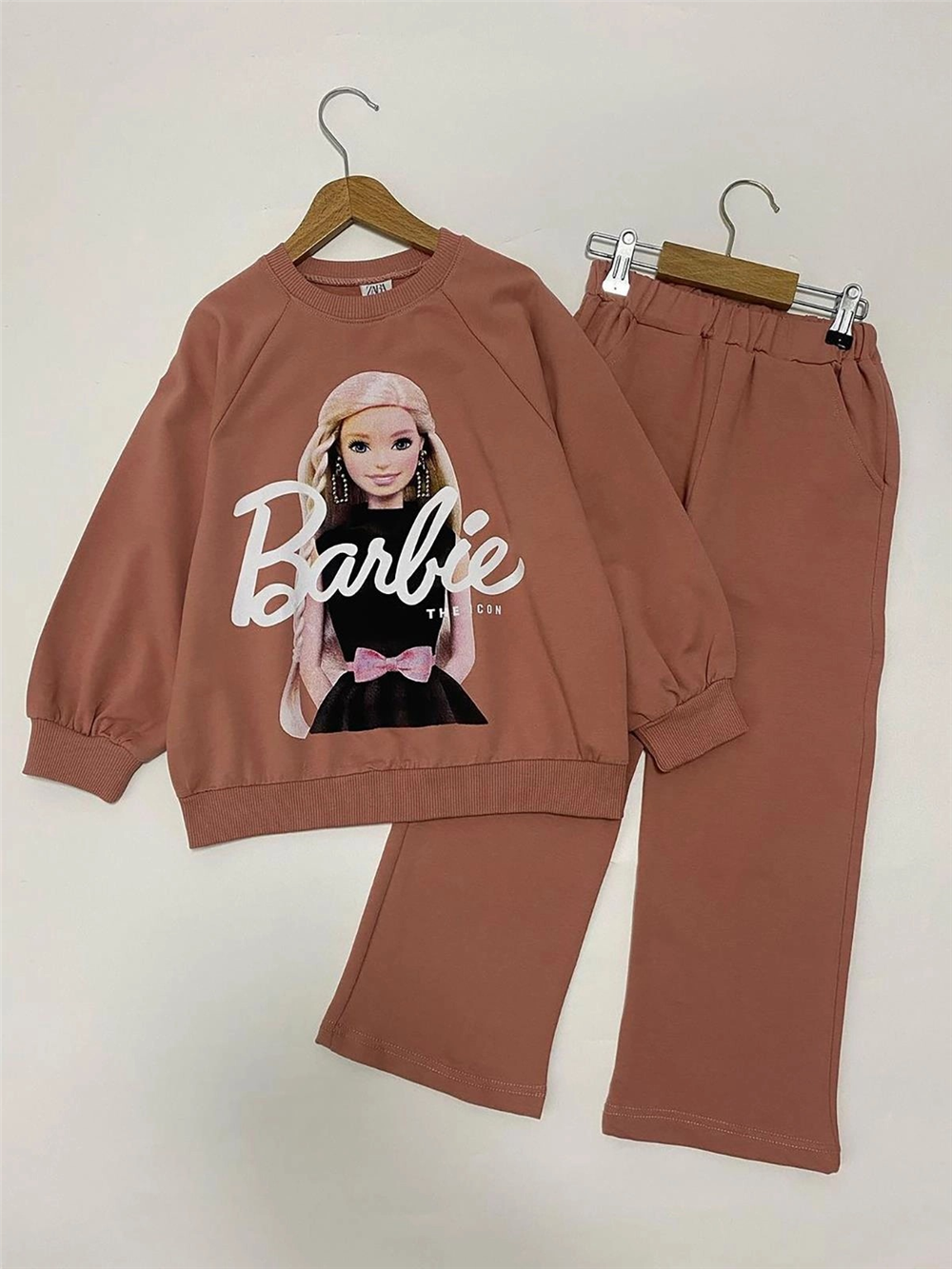 Barbie Kız Eşofman Takımı Somon