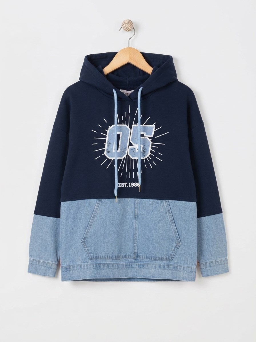 Blue05 Kız Çocuk Sweat Lacivert