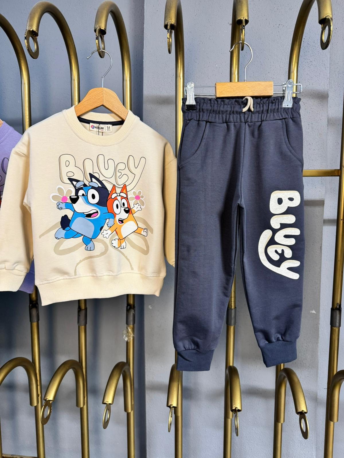 Bluey Cepli 2'li Kız Takım Bej