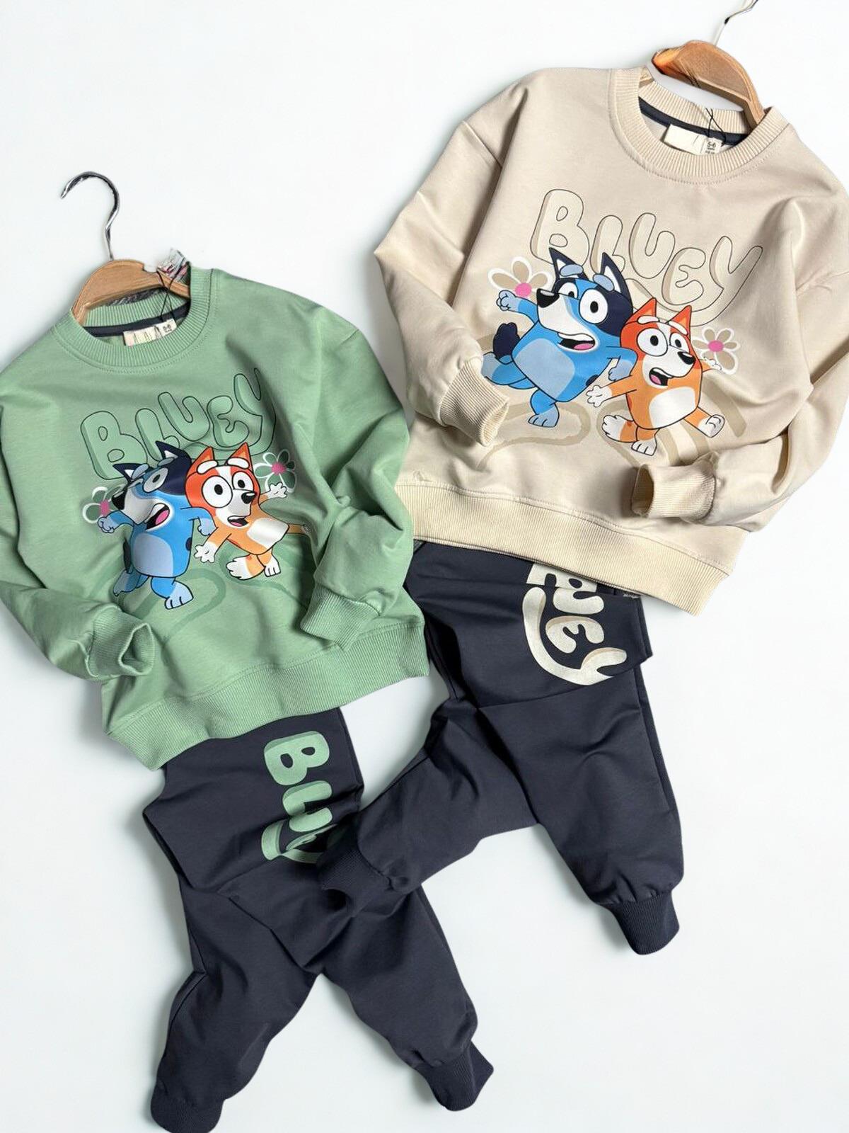 Bluey Cepli 2'li Kız Takım Bej