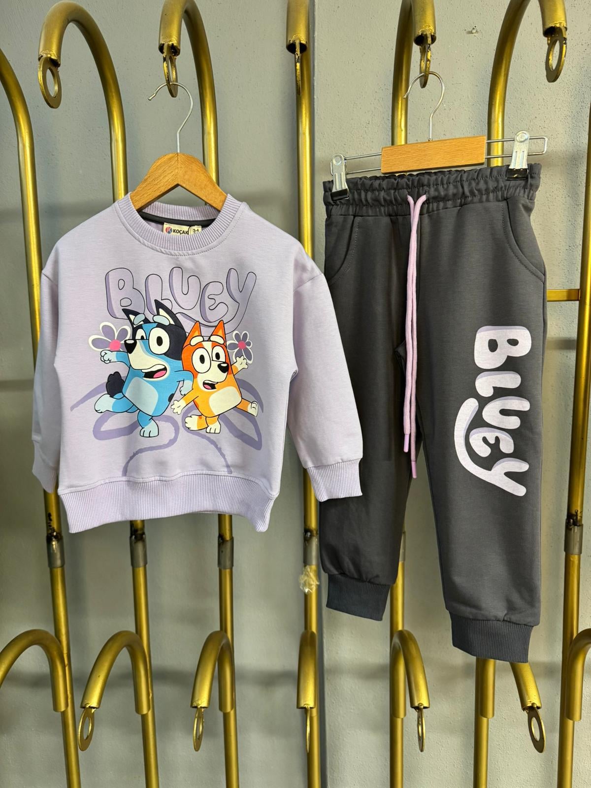 Bluey Cepli 2'li Kız Takım Mor