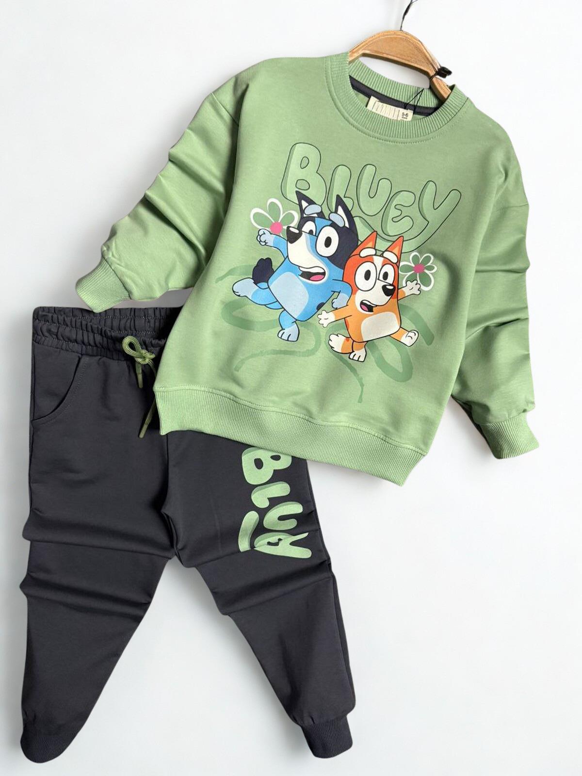 Bluey Cepli 2'li Kız Takım Yeşil