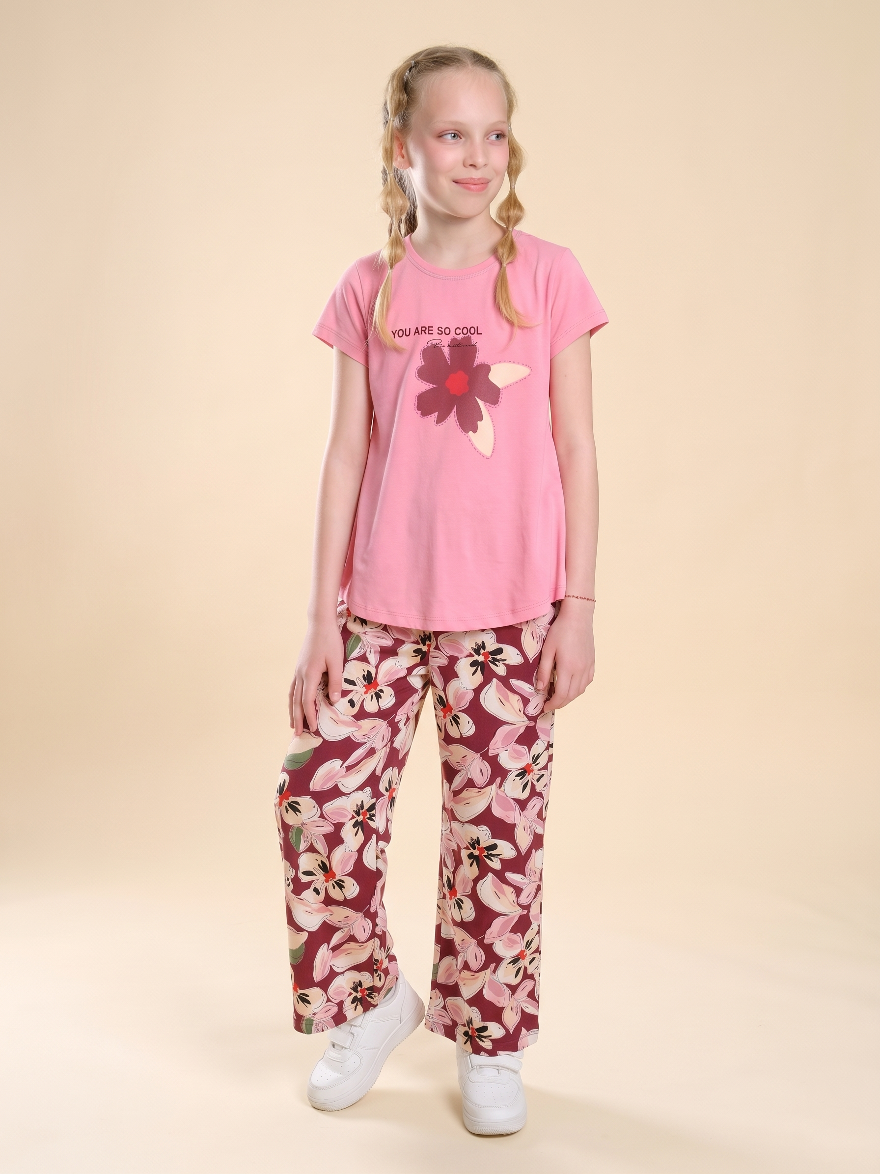 Cool Bloom Kız Çocuk Takımı Pembe