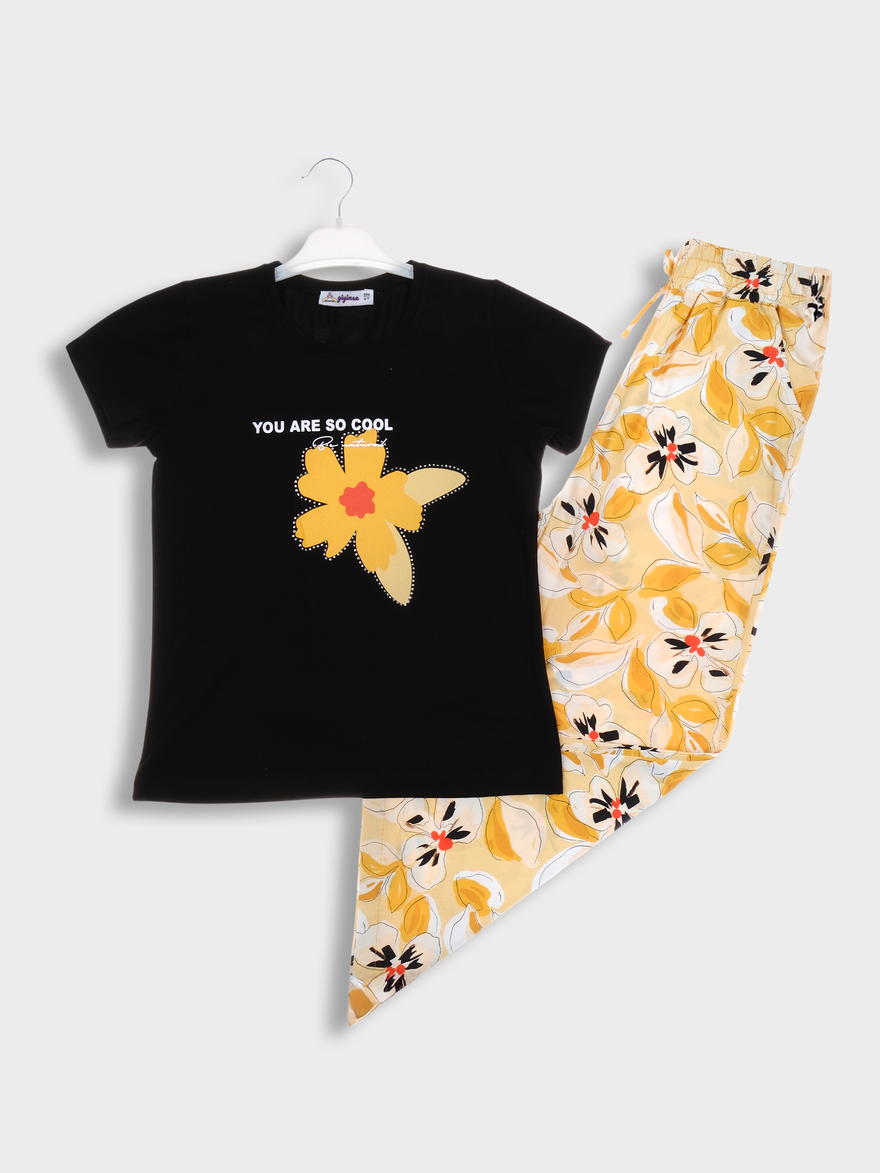 Cool Bloom Kız Çocuk Takımı Sarı