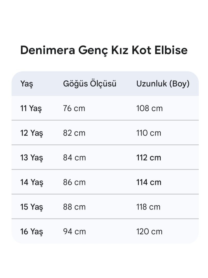 Denimera Genç Kız Kot Elbise - Tesettür Elbise
