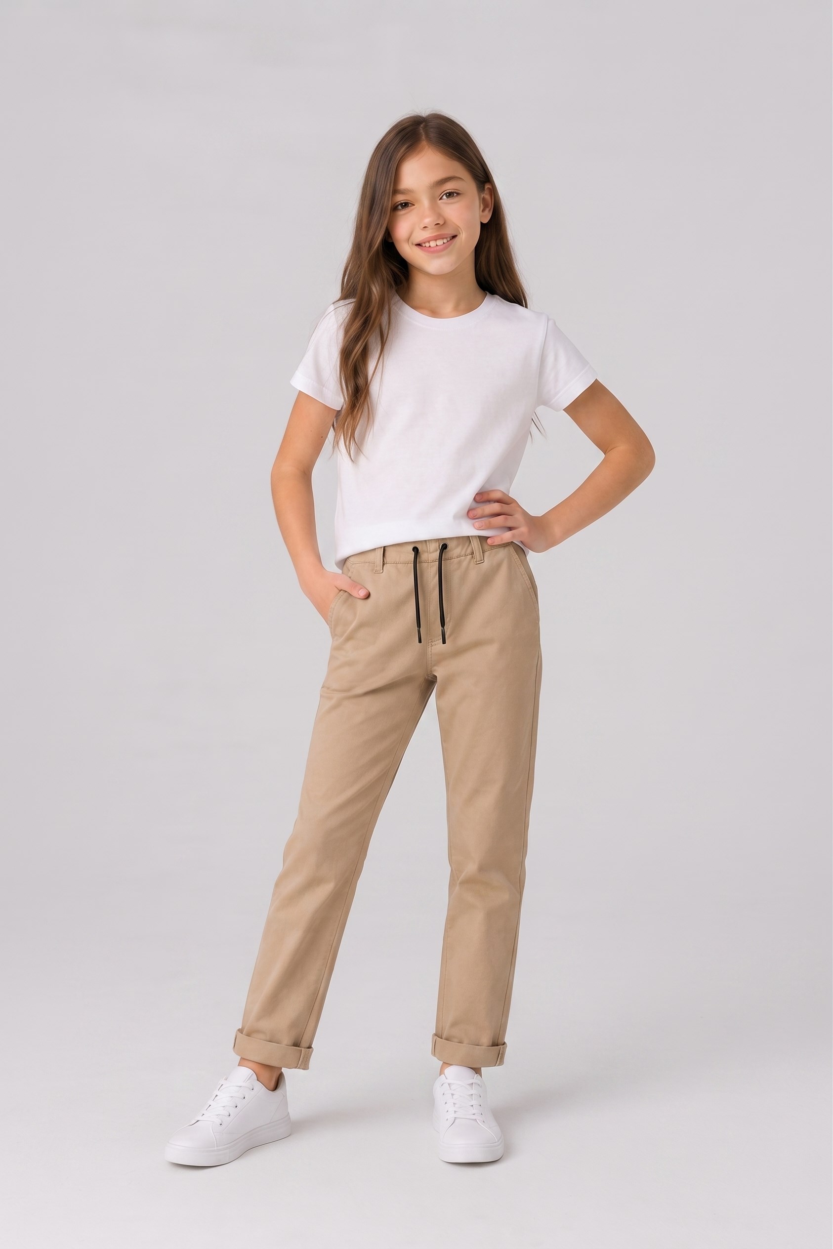 Ekol Unisex Çocuk Okul Pantolonu Bej