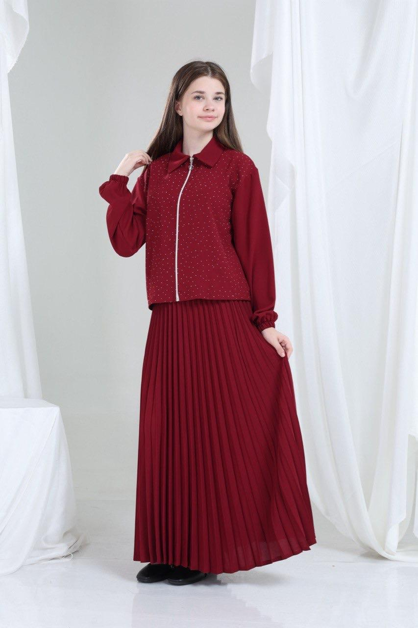 Elira Kız Çocuk Takım Bordo