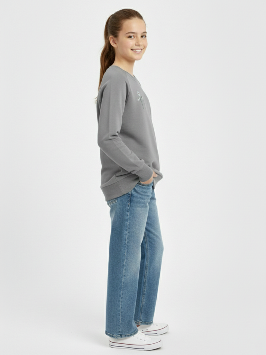 Giyinse Duru Kız Çocuk Sweat Gri