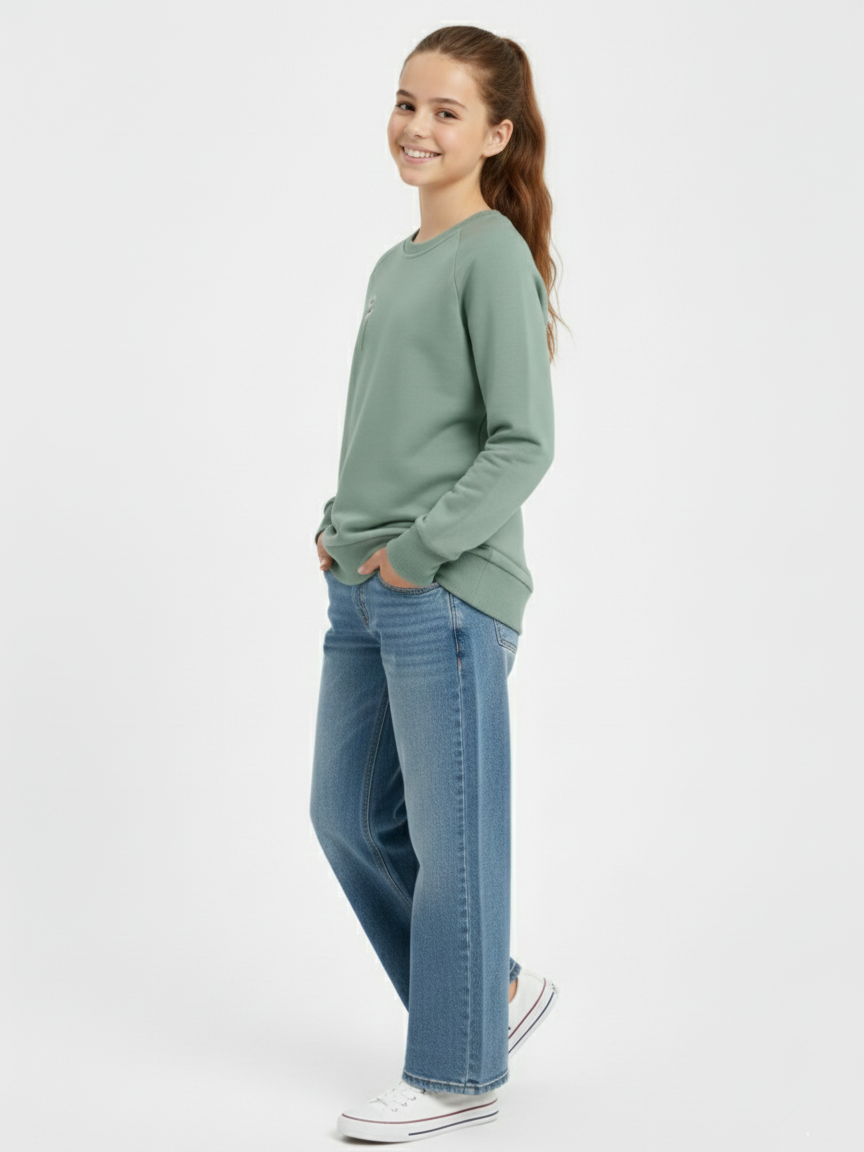 Giyinse Duru Kız Çocuk Sweat Yeşil