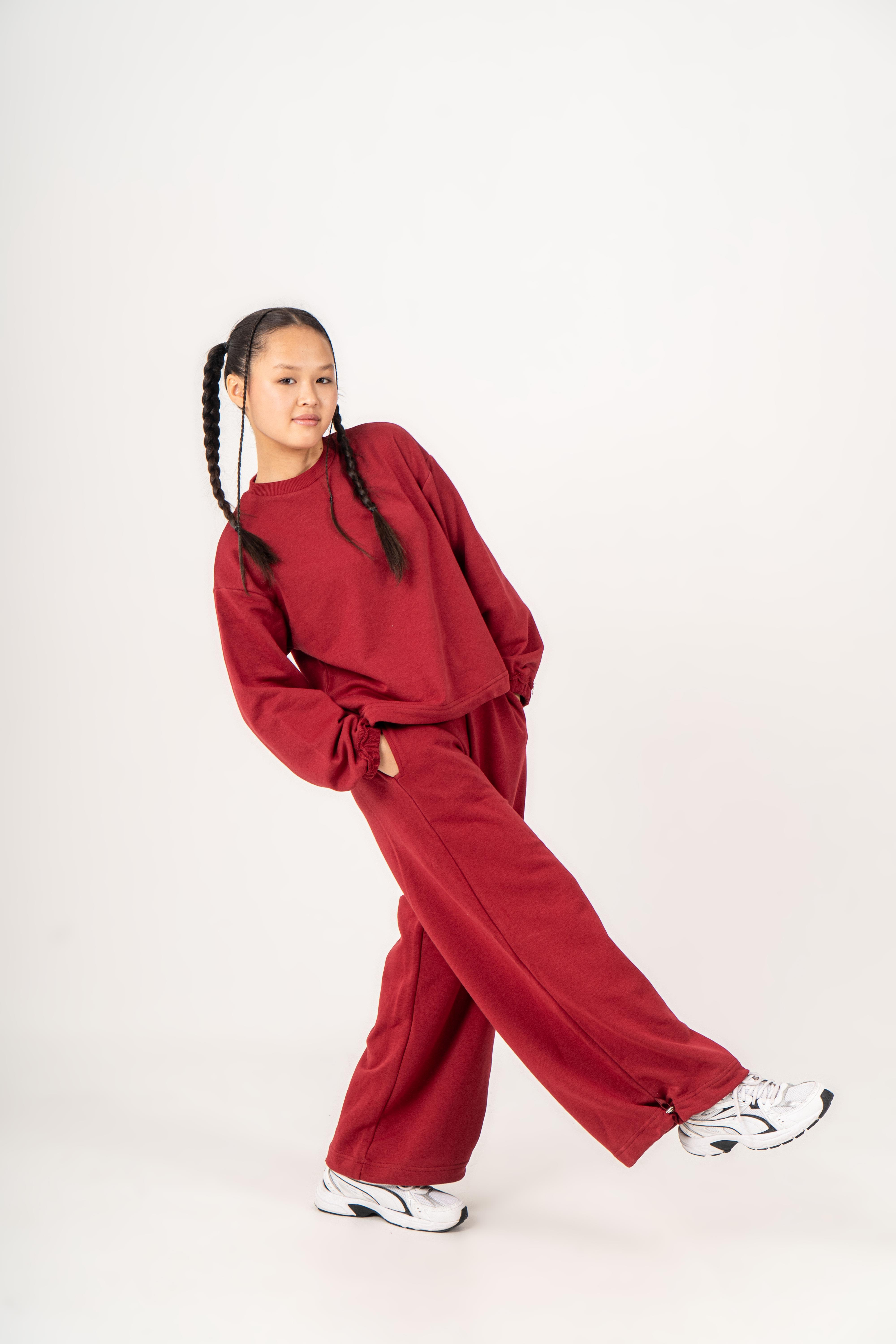 Glow Fit Eşofman Takımı Bordo