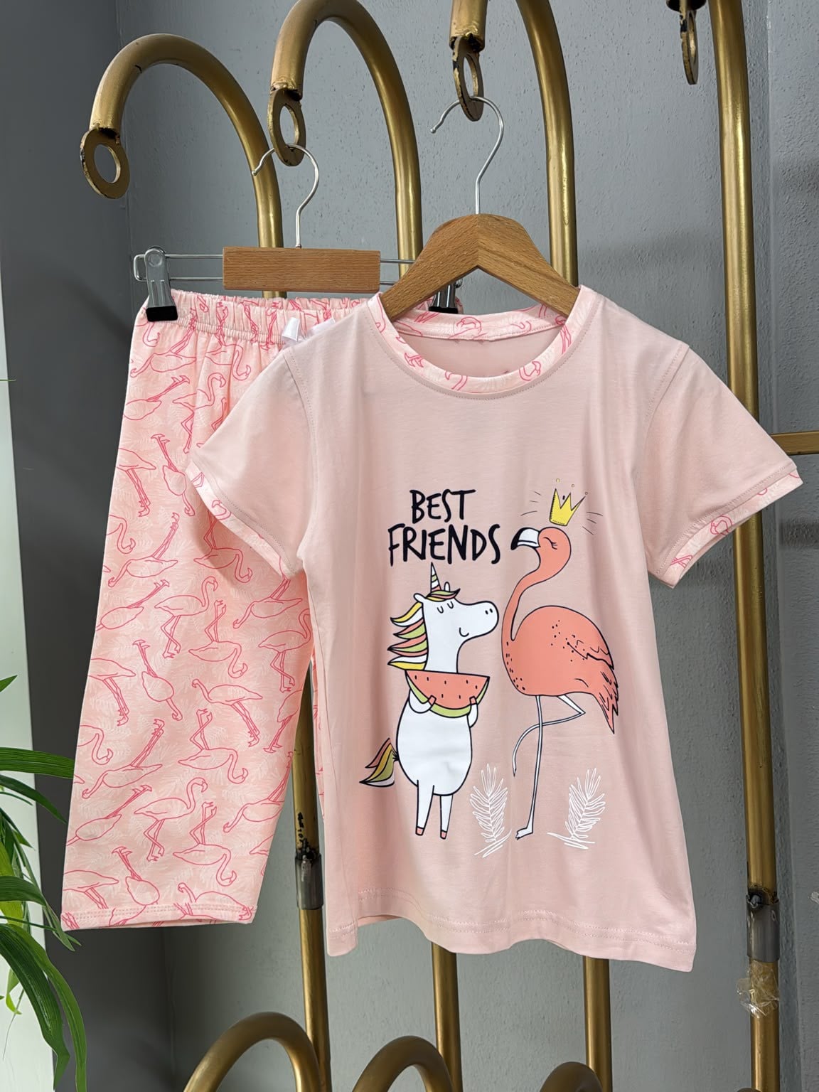 Hayla Kaprili Pijama Takımı Pembe