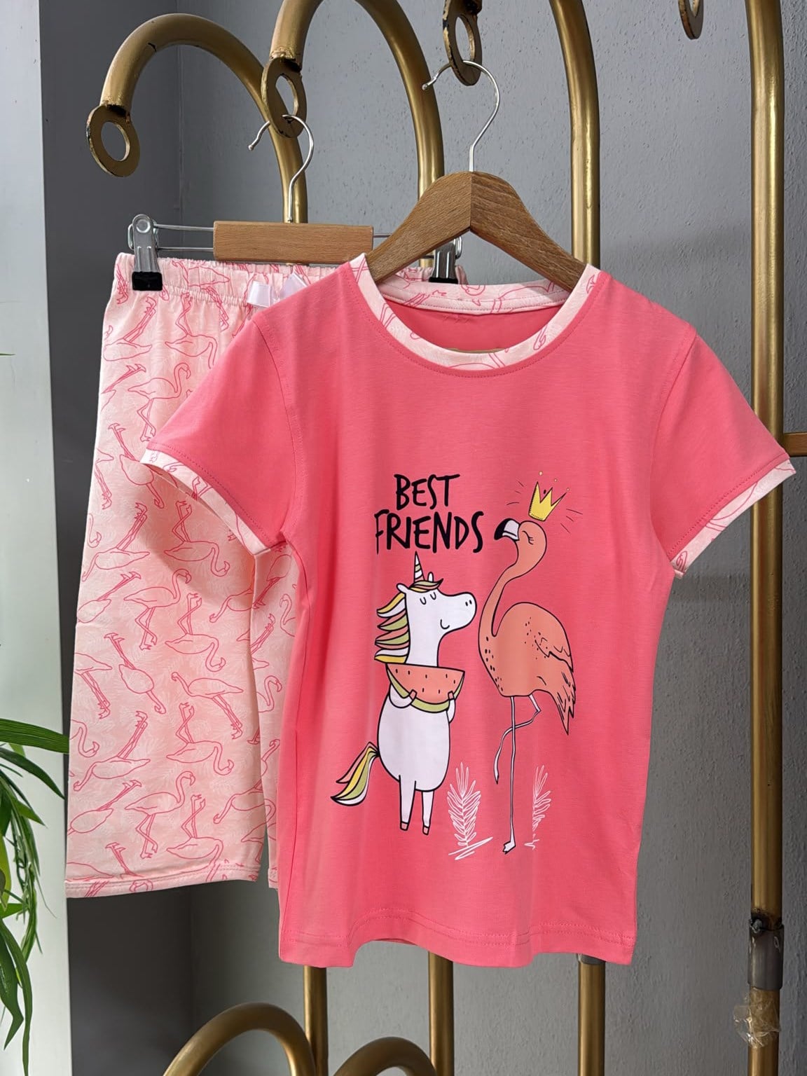 Hayla Kaprili Pijama Takımı Somon