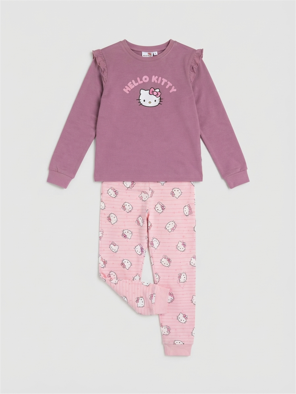 Hemina Kız Çocuk Pijama Takımı Mor