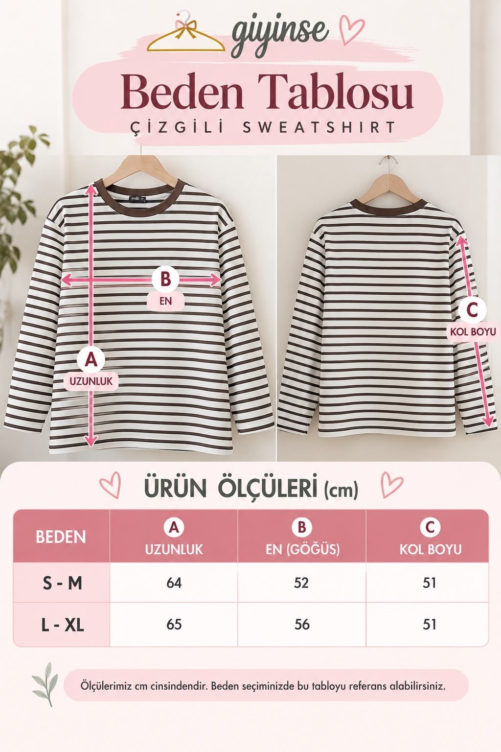 Ilgın Genç Kız Çizgili Oversize Sweatshirt Kırmızı