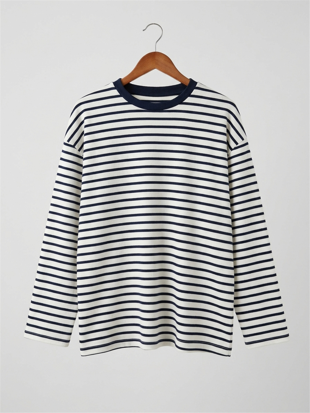 İlgın Genç Kız Çizgili Oversize Sweatshirt Siyah