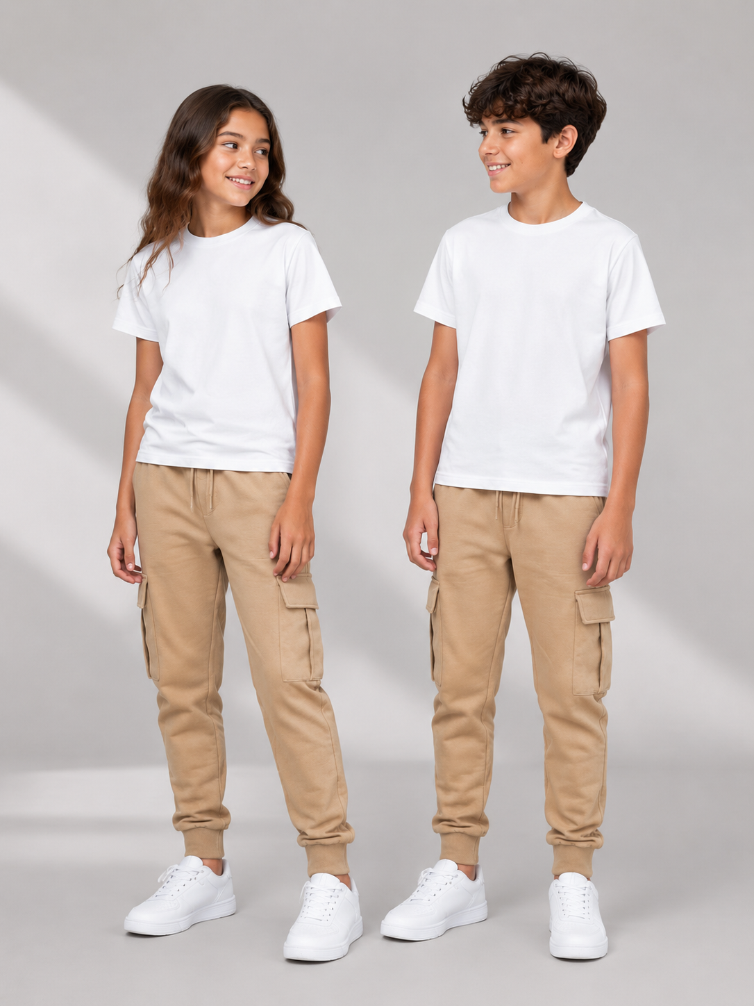 Kampüs Unisex Çocuk Okul Eşofman Altı Bej