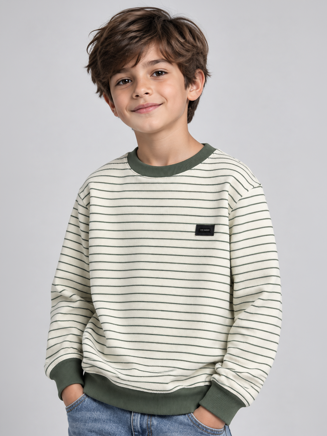Karon Erkek Çocuk Sweatshirt Yeşil