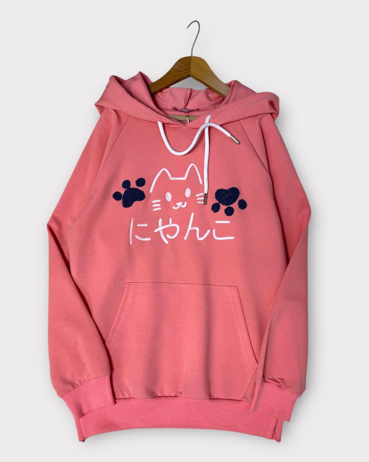 Kedi Desenli Sweet Pembe