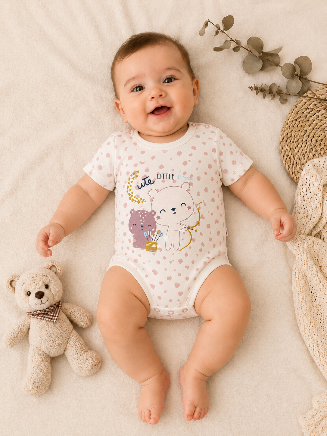 Kedicik Bebek Çıtçıtlı Badi