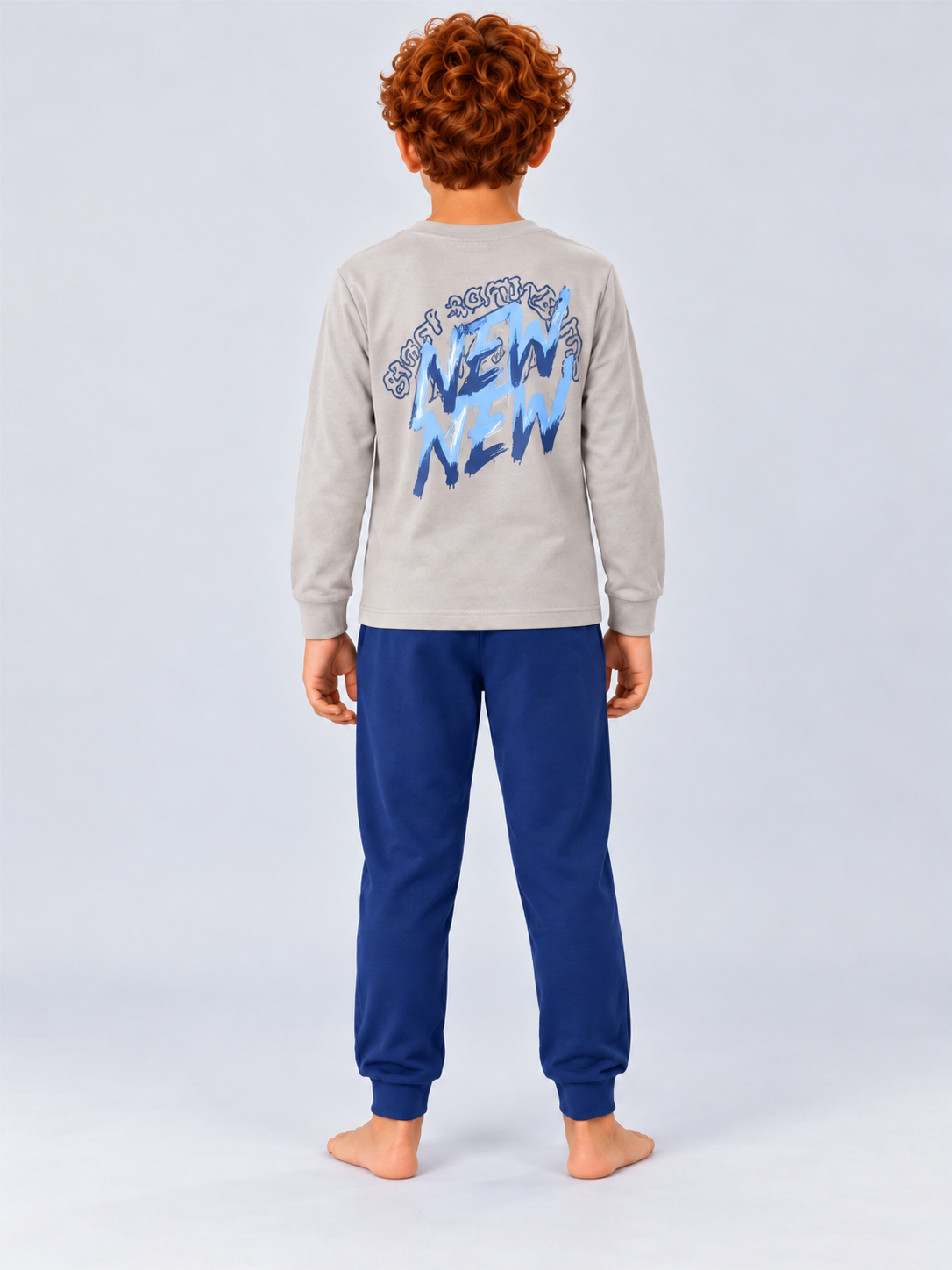 Kurta Erkek Çocuk Pijama Takımı Taş