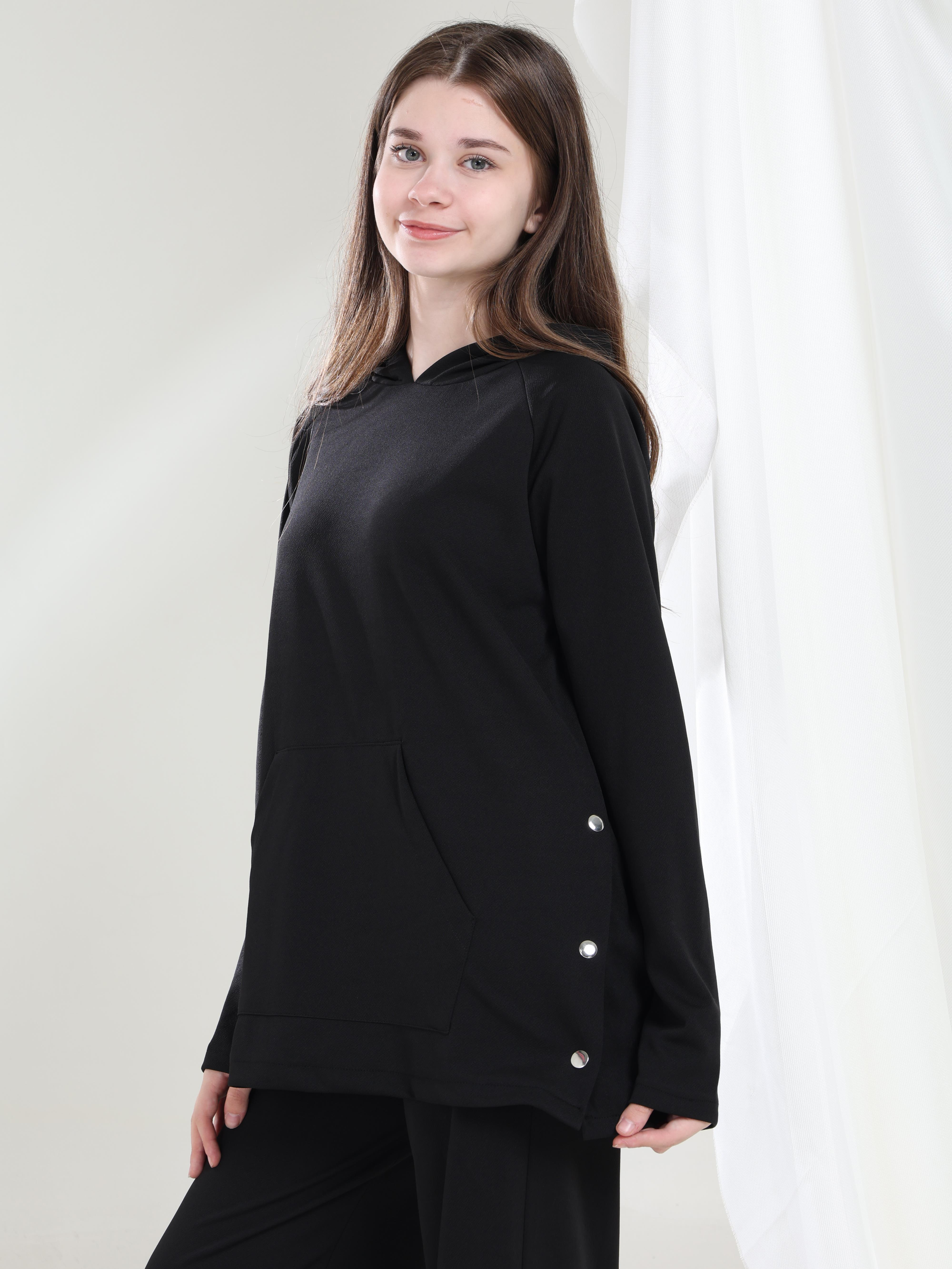 Lilya Kız Çocuk Tunik Takım Siyah
