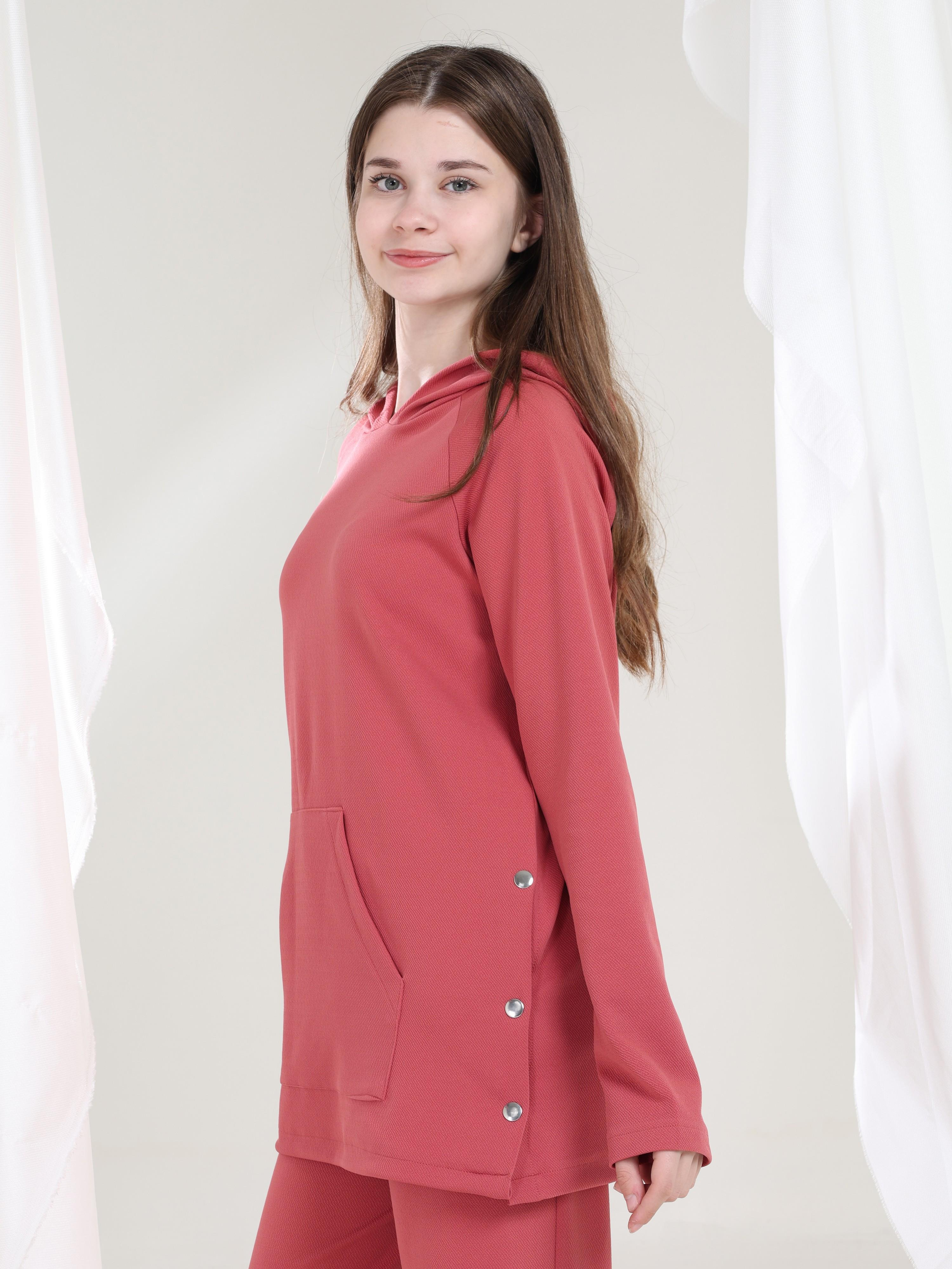 Lilya Kız Çocuk Tunik Takım Somon