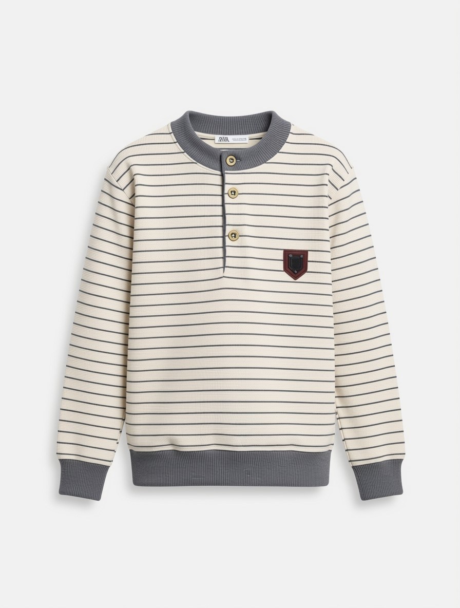 Maron Erkek Çocuk Sweatshirt Gri
