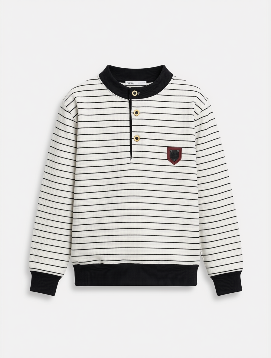 Maron Erkek Çocuk Sweatshirt Siyah