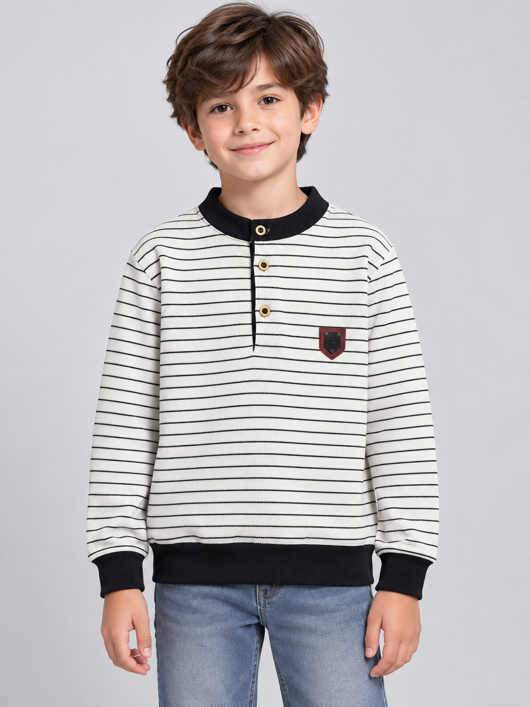 Maron Erkek Çocuk Sweatshirt Siyah