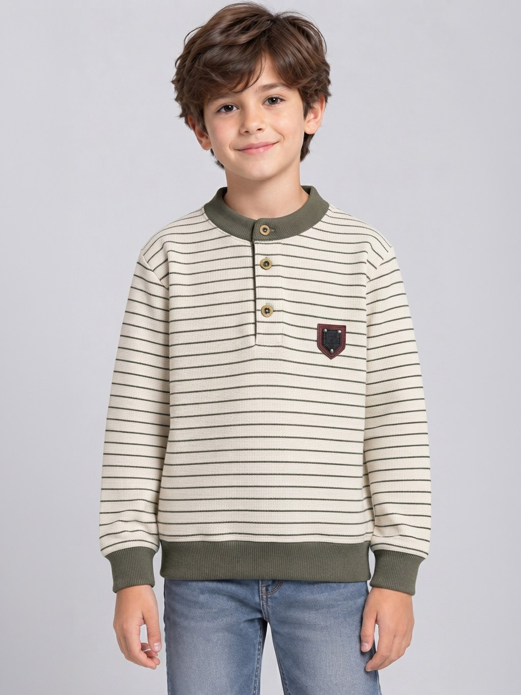 Maron Erkek Çocuk Sweatshirt Yeşil