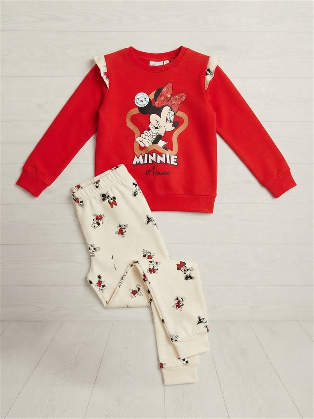 Memina Kız Çocuk Pijama Takımı Kırmızı
