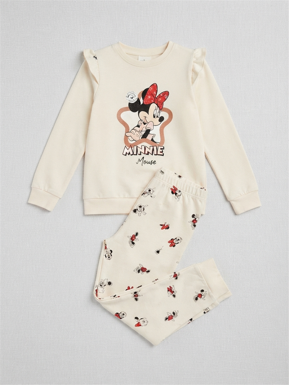 Memina Kız Çocuk Pijama Takımı Krem