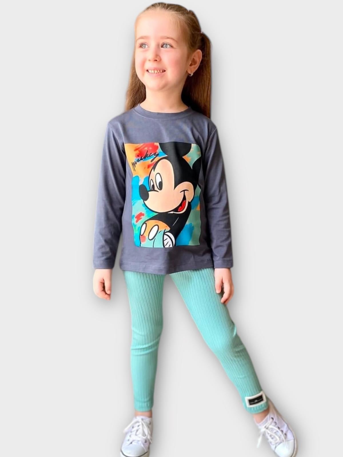 Mickey Mouse Taytlı Takım Turkuaz