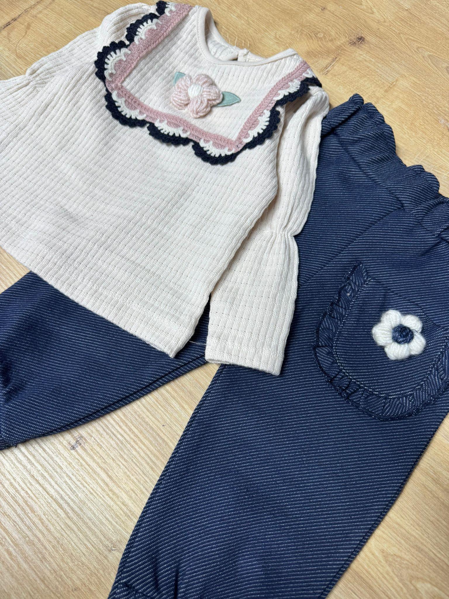 Miniva Kız Bebek Takımı Mavi