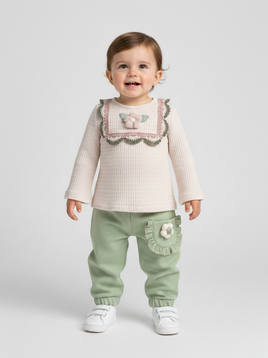 Miniva Kız Bebek Takımı Yeşil