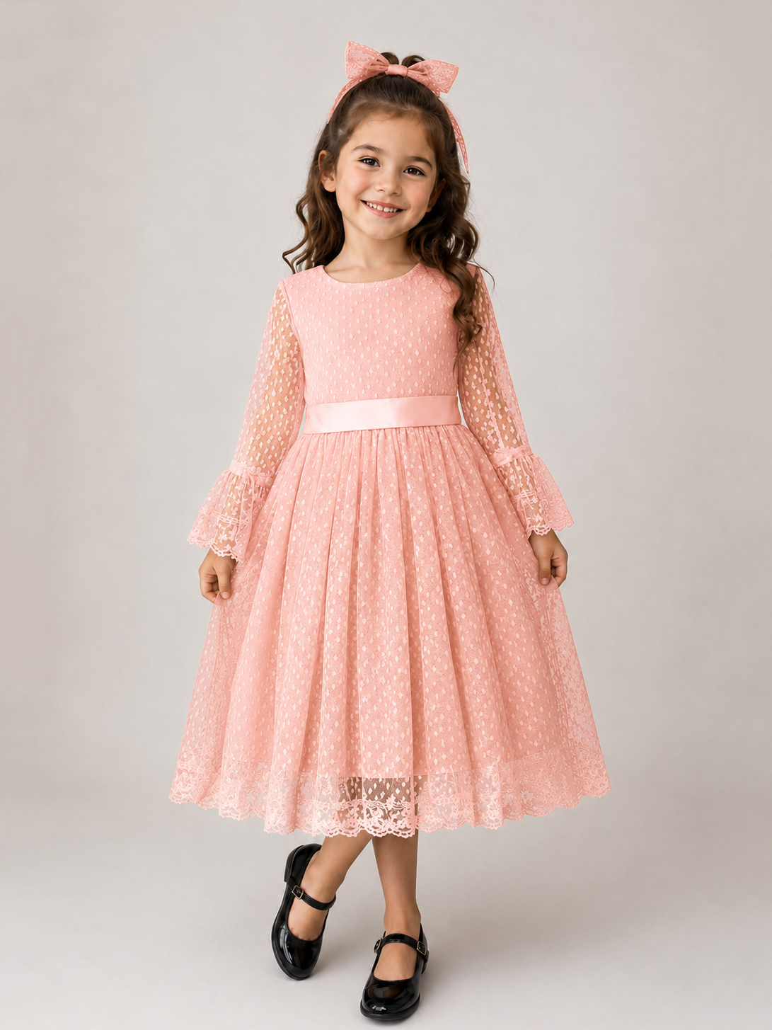 Miral Kız Çocuk Elbisesi Pembe