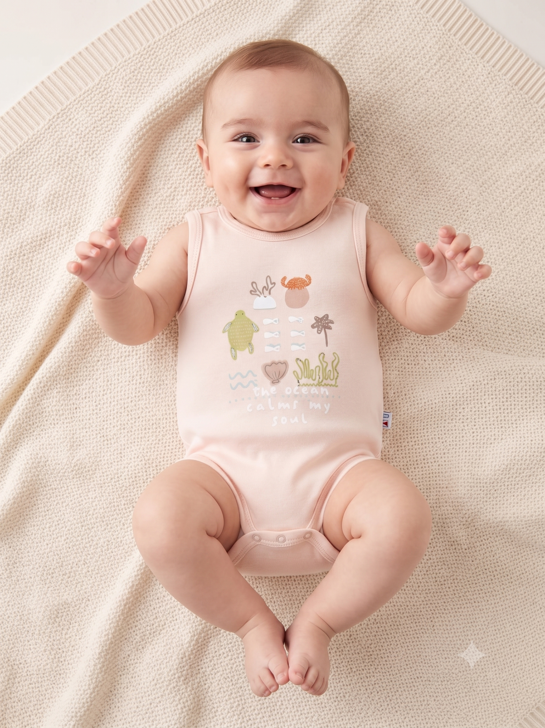 Natura Askılı Bebek Çıtçıtlı Badi