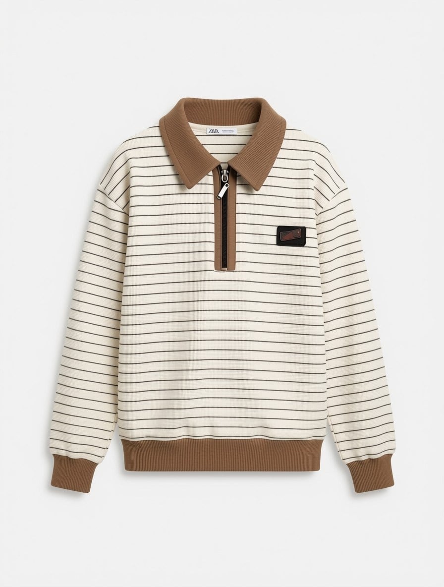Saron Erkek Çocuk Sweatshirt Kahverengi