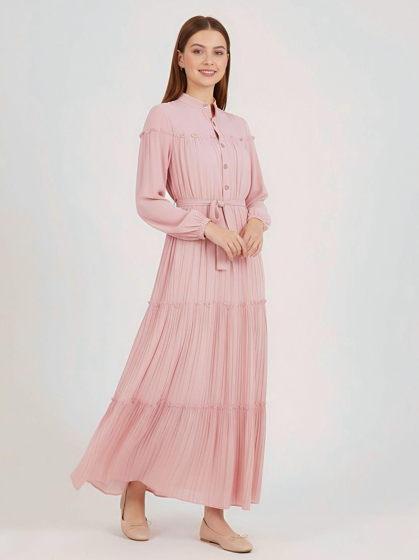 Selya Kız Çocuk Elbise Pembe