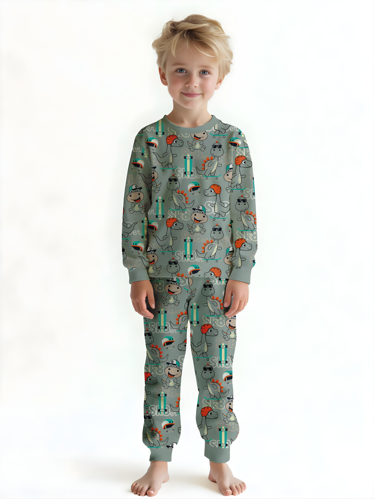 Sevimli Dinazorlar Erkek Çocuk Pijama Takımı