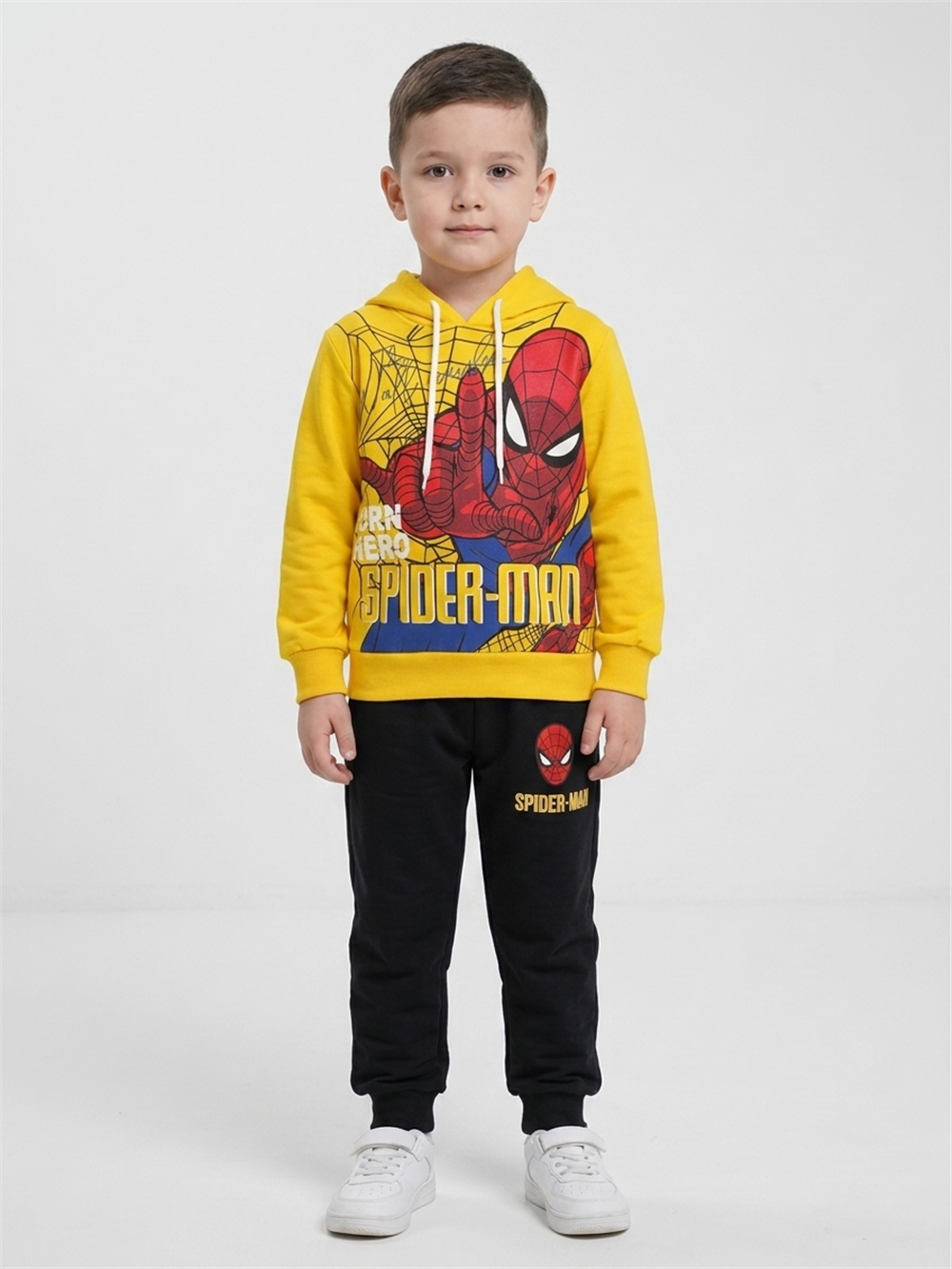 Spiderman Erkek Çocuk Takımı Sarı