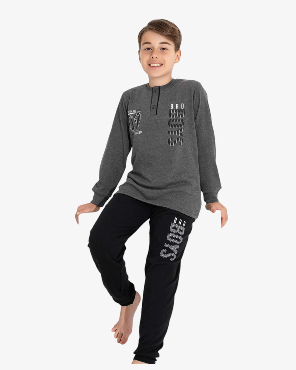 Tarık Pijama Takımı Füme