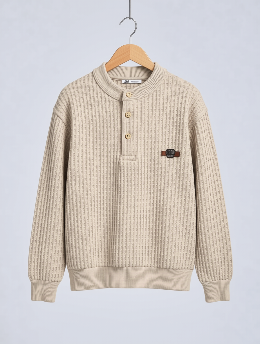 Taron Erkek Çocuk Sweatshirt Bej