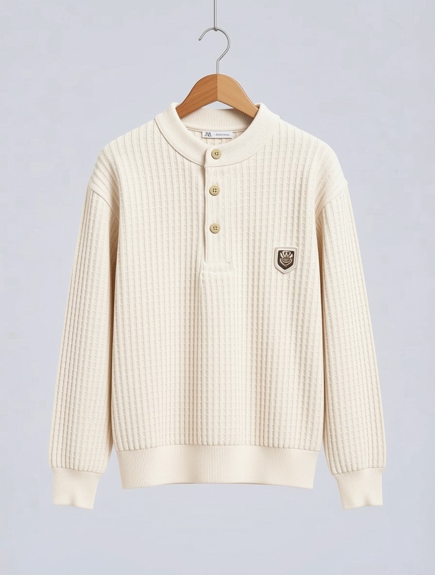 Taron Erkek Çocuk Sweatshirt Ekru