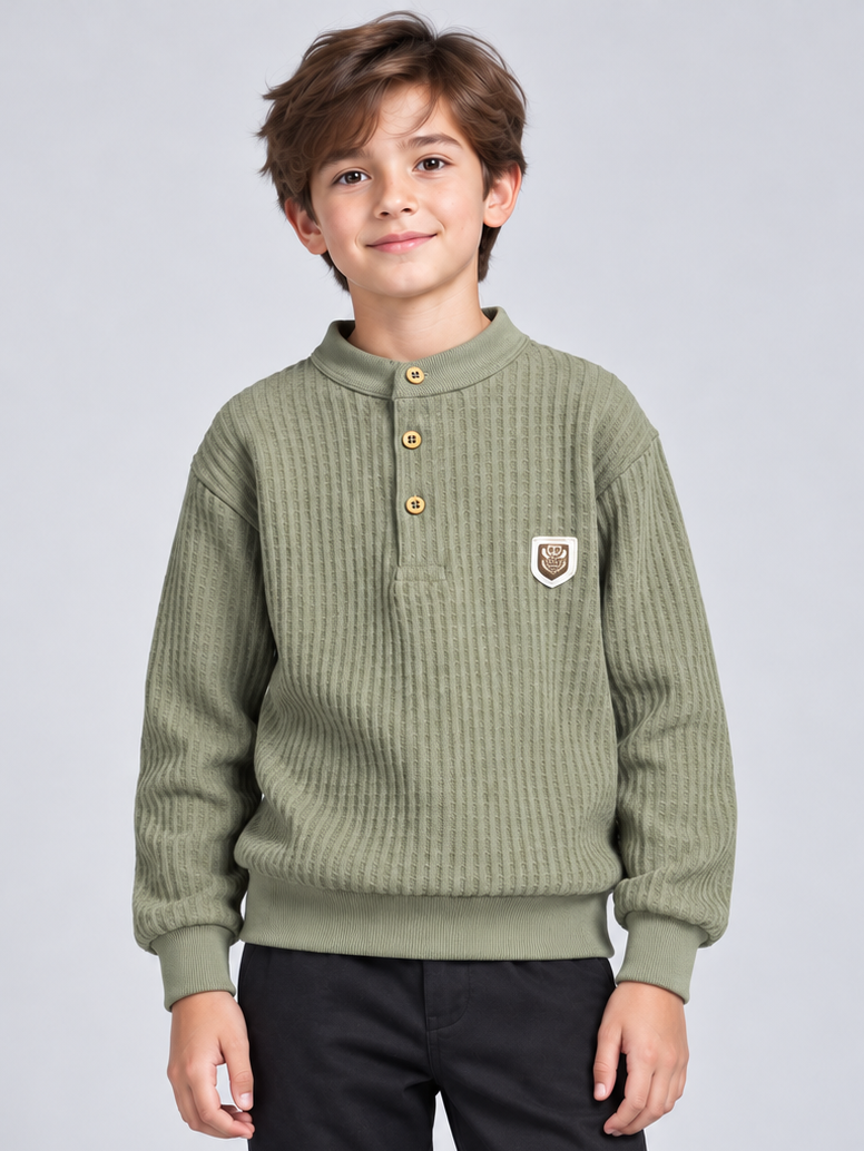 Taron Erkek Çocuk Sweatshirt Yeşil