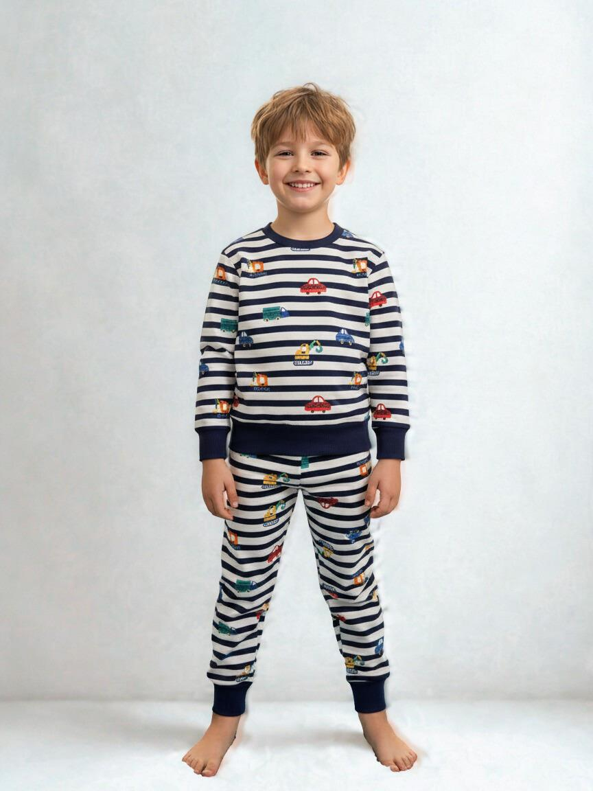 Taşıtlar Erkek Çocuk Pijama Takımı