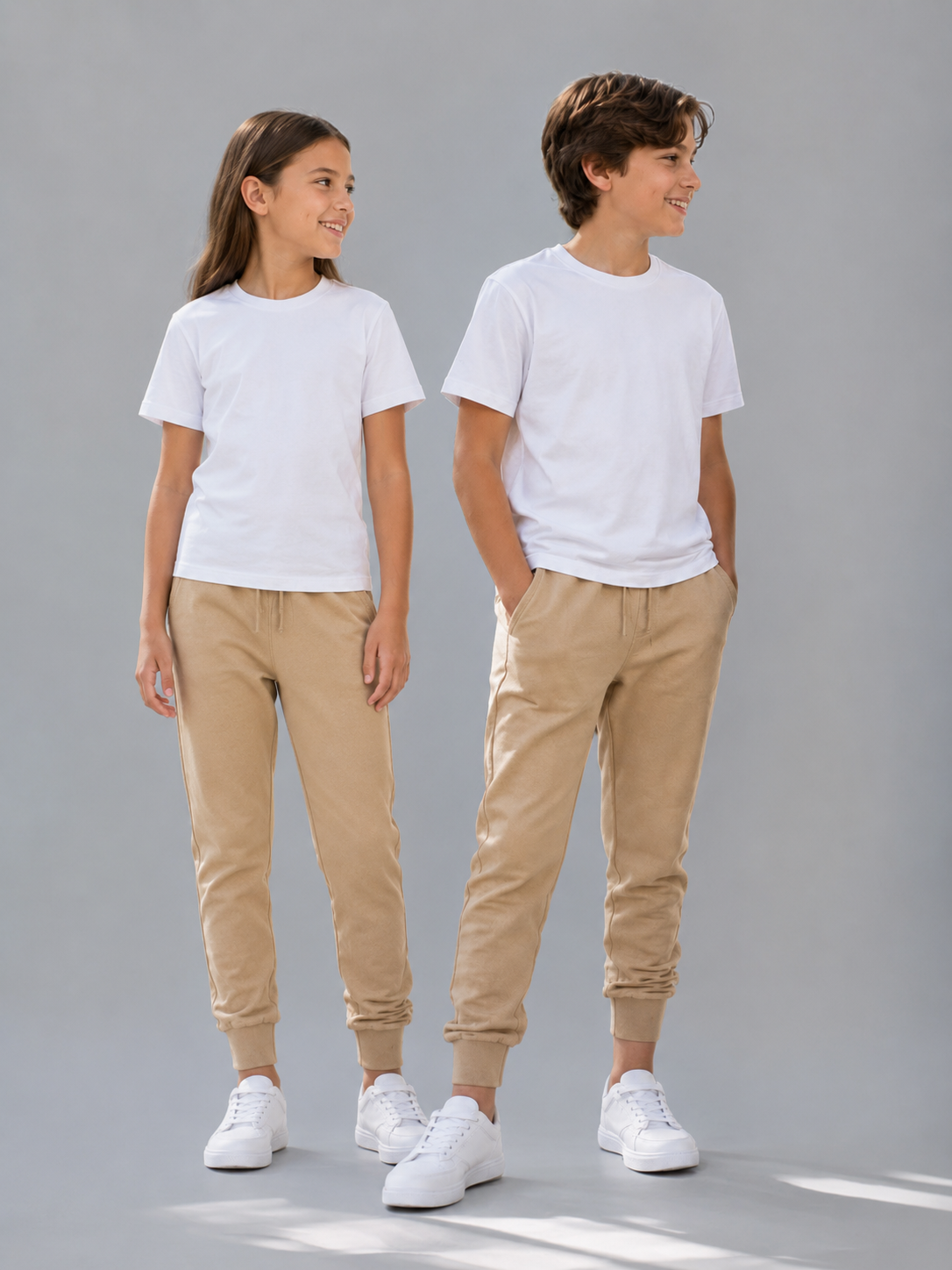 Teneffüs Unisex Çocuk Okul Eşofman Altı Bej