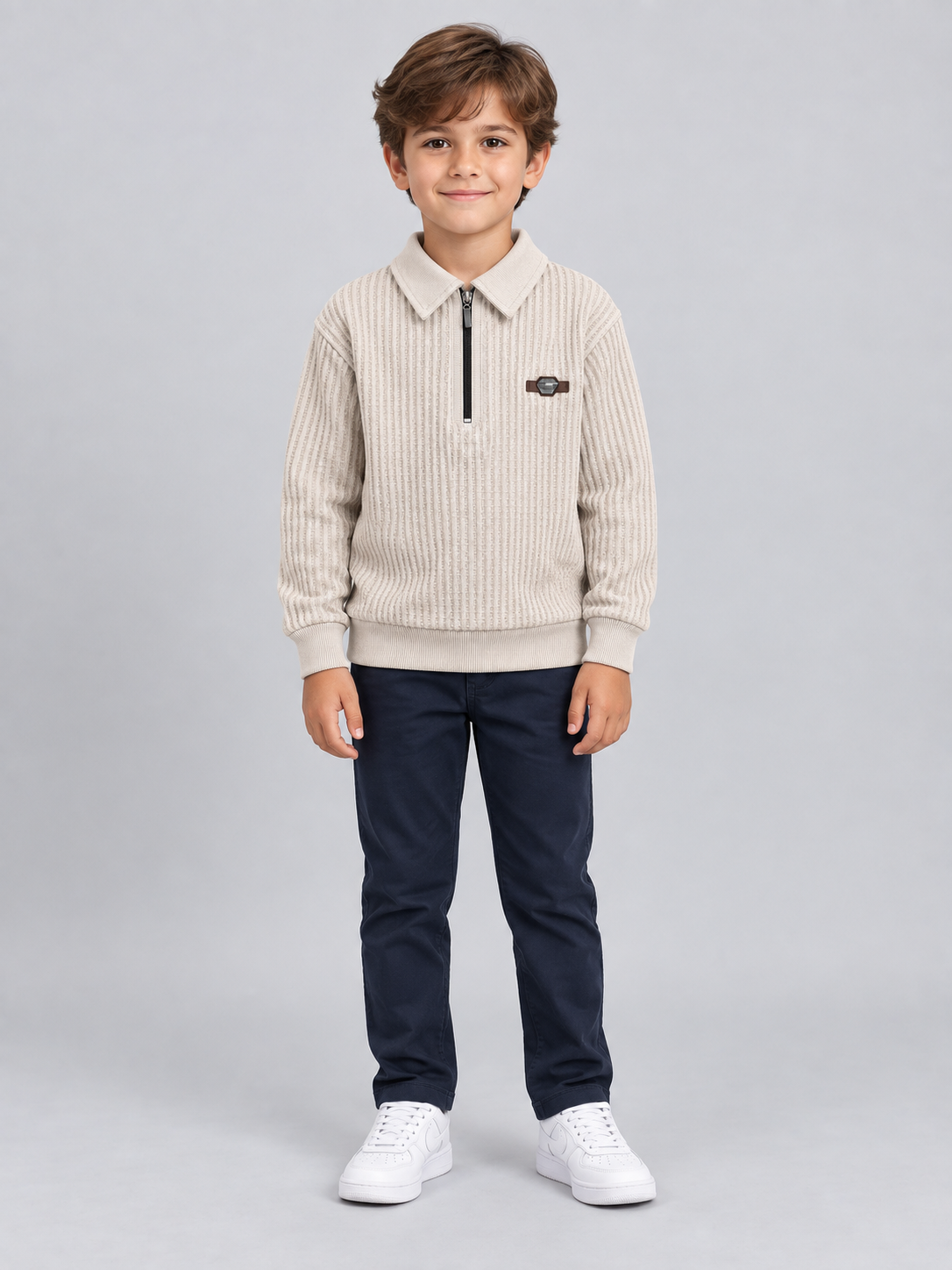 Vigo Erkek Çocuk Sweatshirt Bej