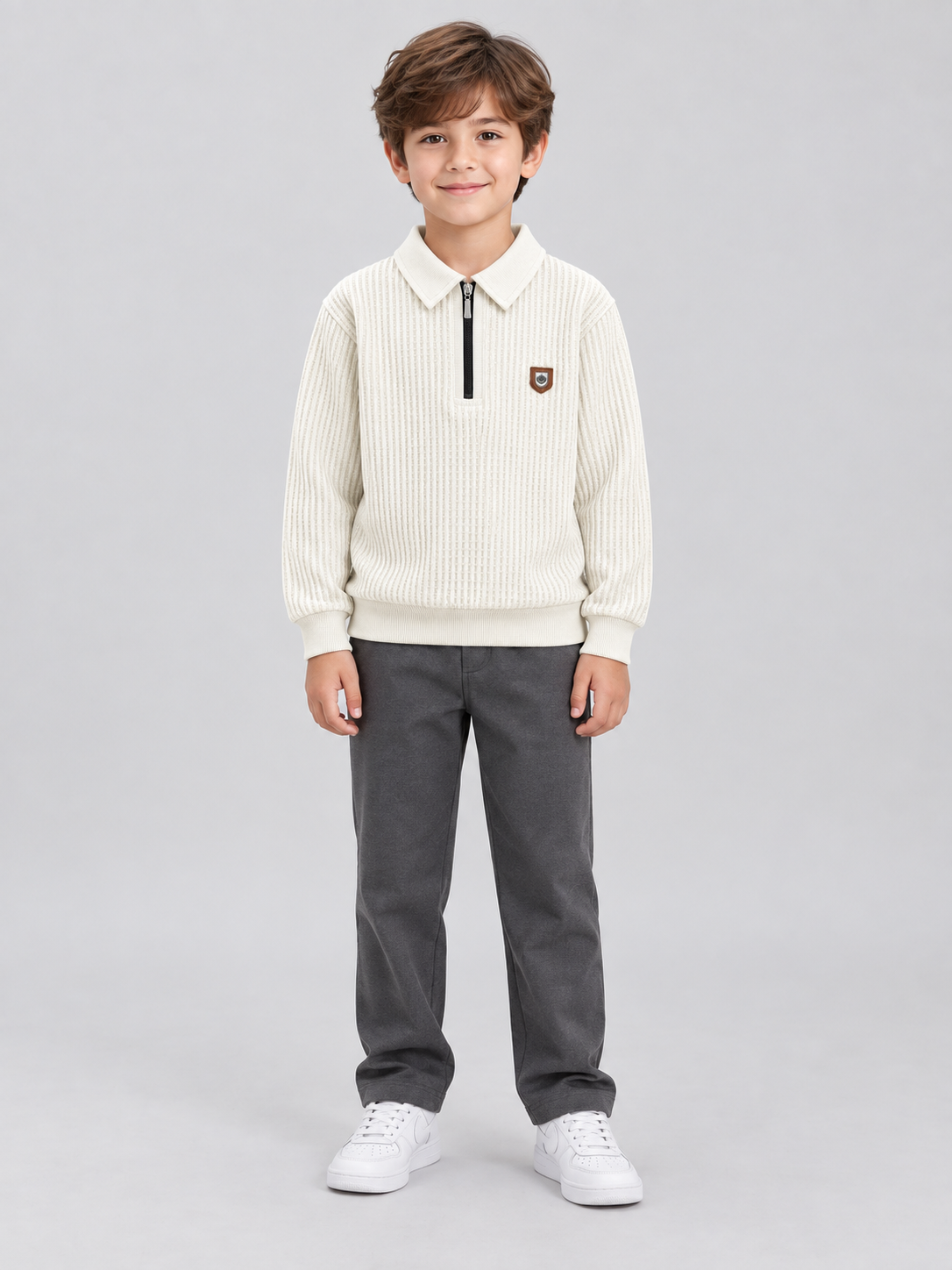 Vigo Erkek Çocuk Sweatshirt Ekru