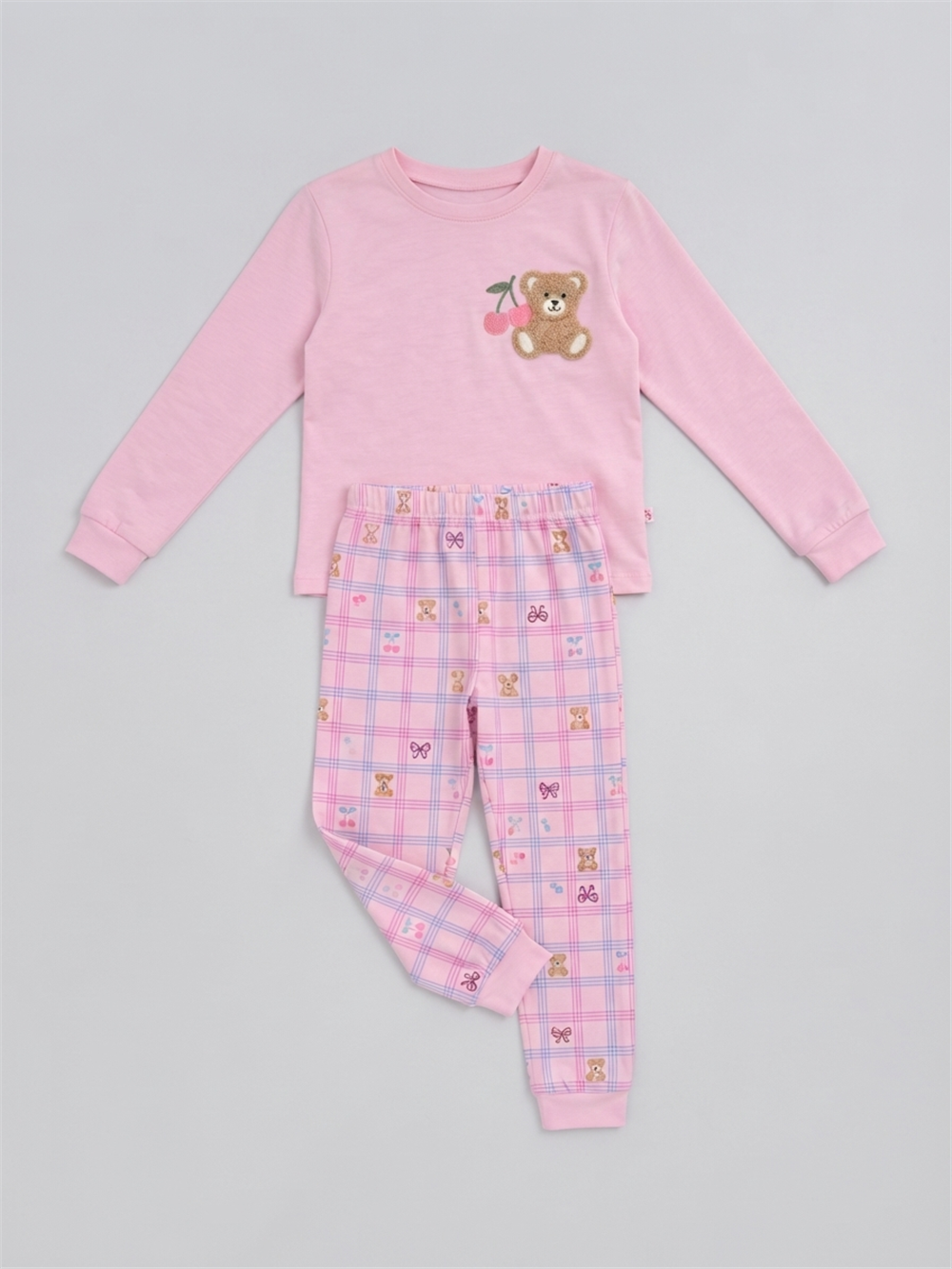 Zemina Kız Çocuk Pijama Takımı Pembe